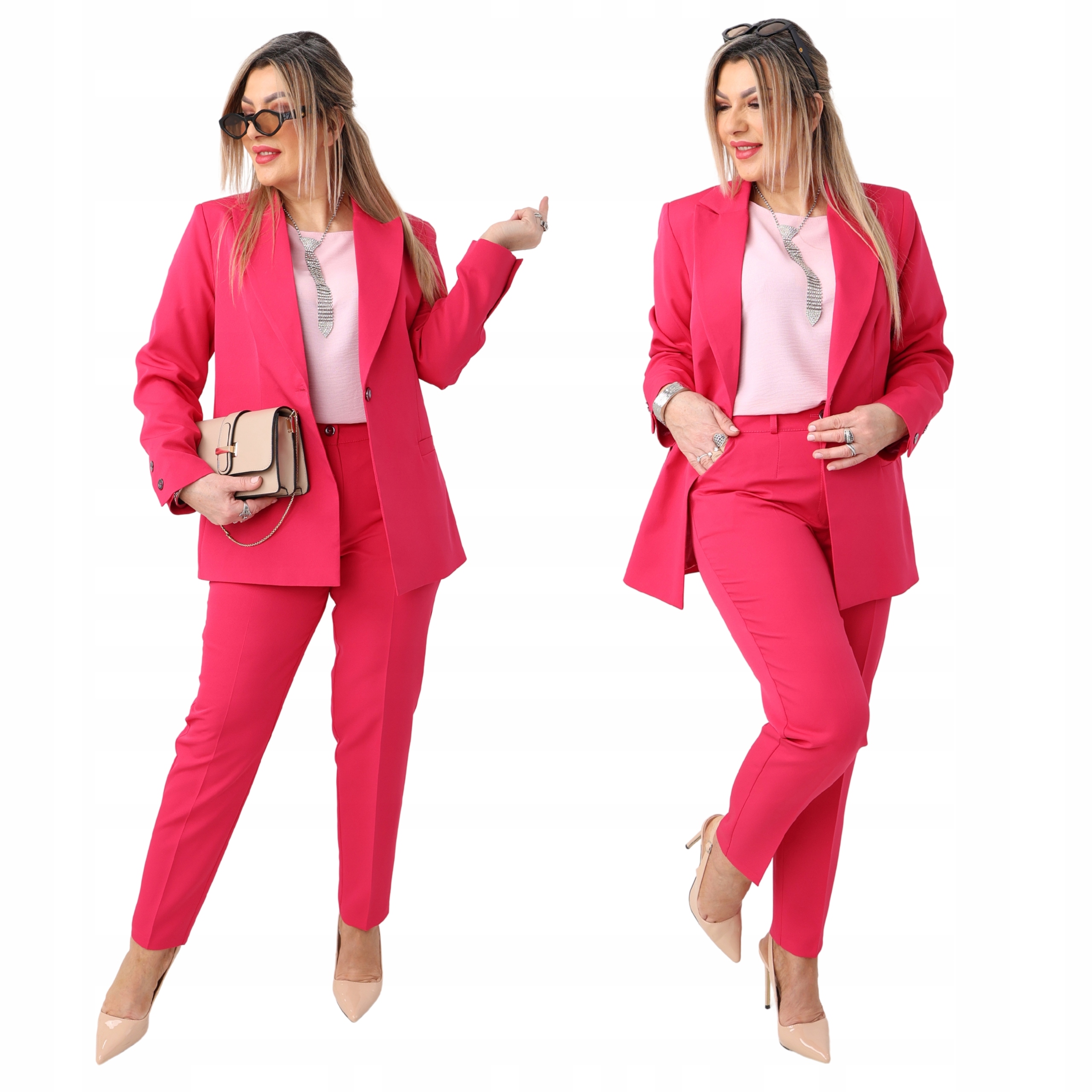 garnitur damski marynarka spodnie Polski Producent duże rozmiary