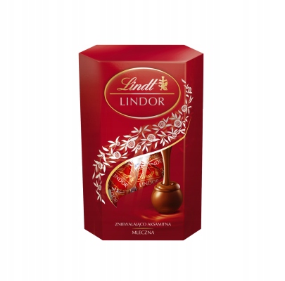Levně Lindt Lindor Pralinky z mléčné čokolády s náplní 200 g