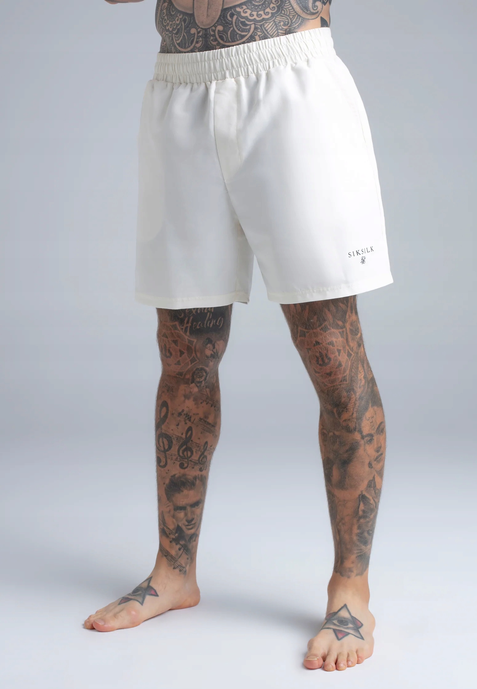 Siksilk Plavkové šortky ecru, krátké kraťasy SS-28880 Swim Shorts L