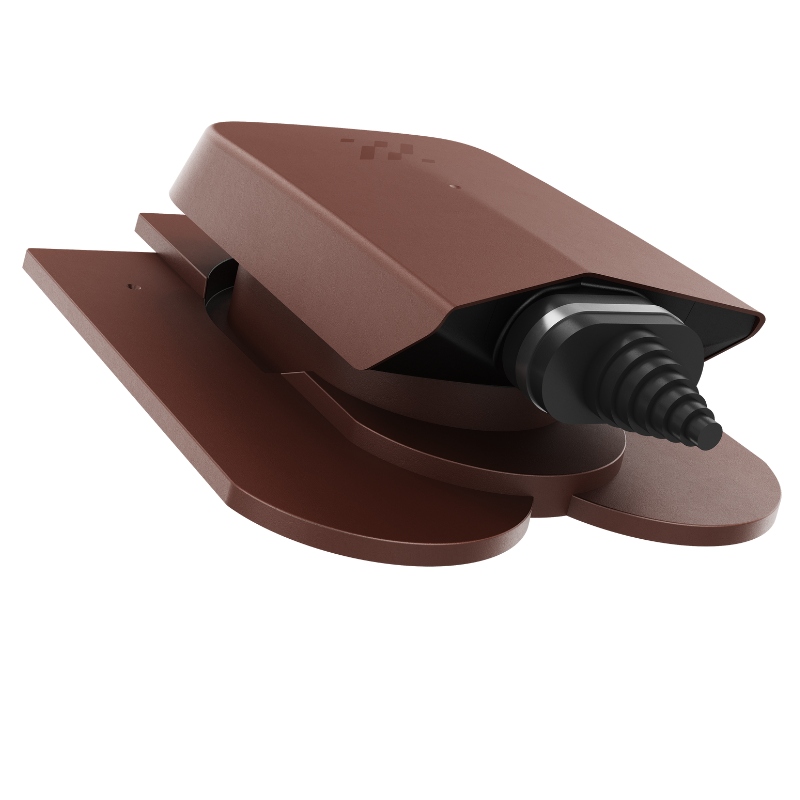 Solární střešní přechod solárních kabelů kaprařina s krajkou Bronzová