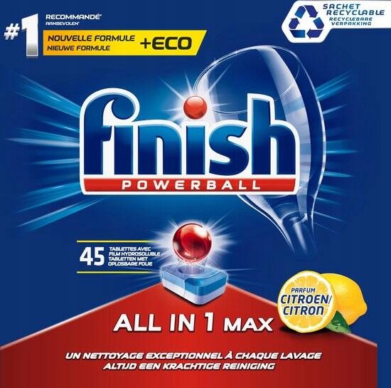 Levně Finish Powerball All in1 Max Citrus Kapsle do Myčky 45 ks