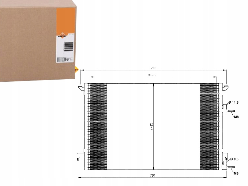 NRF35516 Kondenzátor Klimatizace Saab 9-3 02- Asistent řidiče #33
