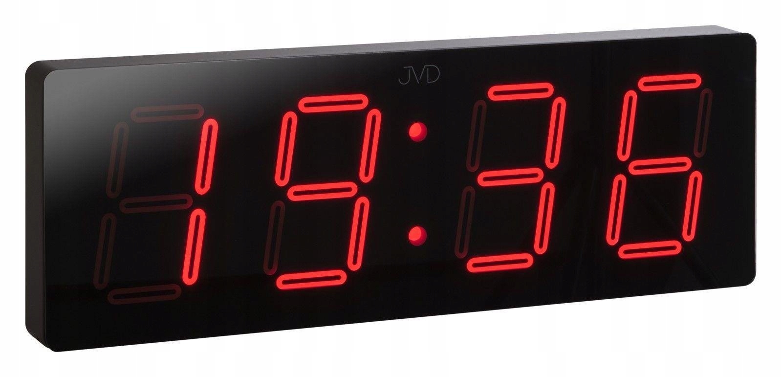 DUŻY ZEGAR ŚCIENNY LED JVD DH1.1 DŁUGOŚĆ 51 cm CYFRY 12,5 cm CZERWONY Marka JVD
