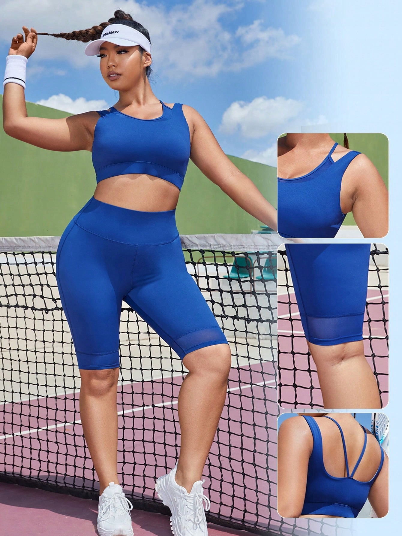 Komplet Sportowy Treningowy Tenisowy Top Crop Legginsy Shein XXL 44