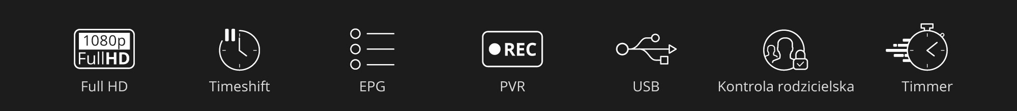 Tuner DVB-T2 H.265 HEVC Kruger&Matz HDMI SCART PVR EPG USB dekoder Załączone wyposażenie Pilot zdalnego sterowania, instrukcja obsługi