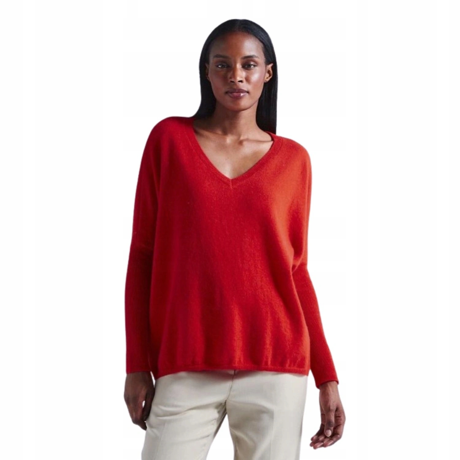 Dámský kašmírový svetr Absolut Cashmere 100% kašmír červený vel. S