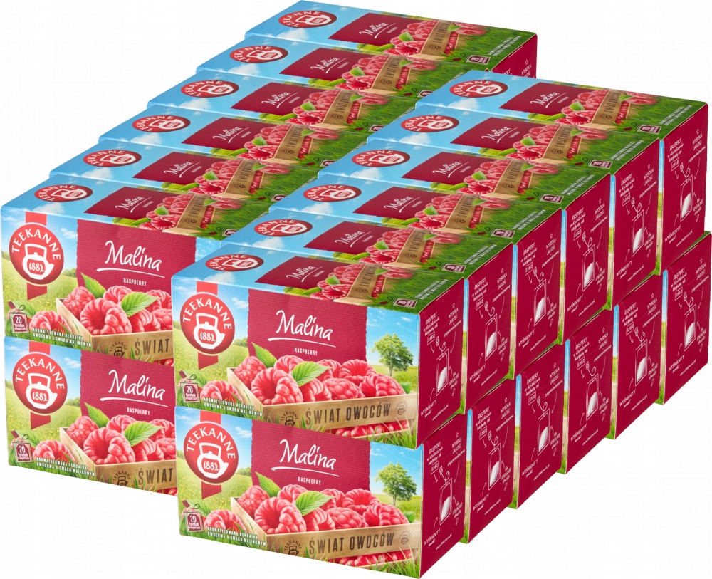 Teekanne Raspberry Malina 20 kopert herbata ekspresowa owocowa x24