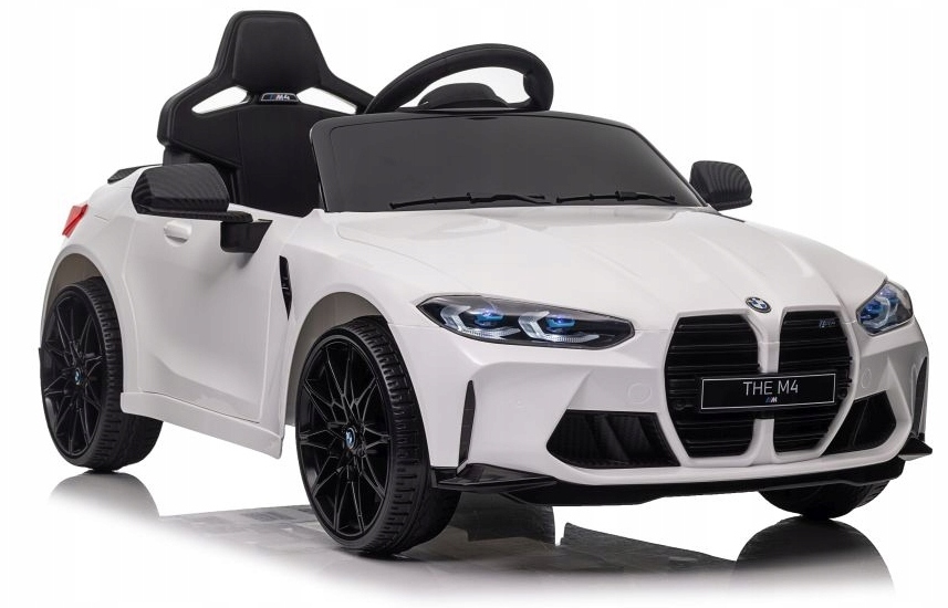 Auto Na Akumulator Bmw M4 2X45 Watt Akumulator 12V 7Ah Skóra Pilot Biały