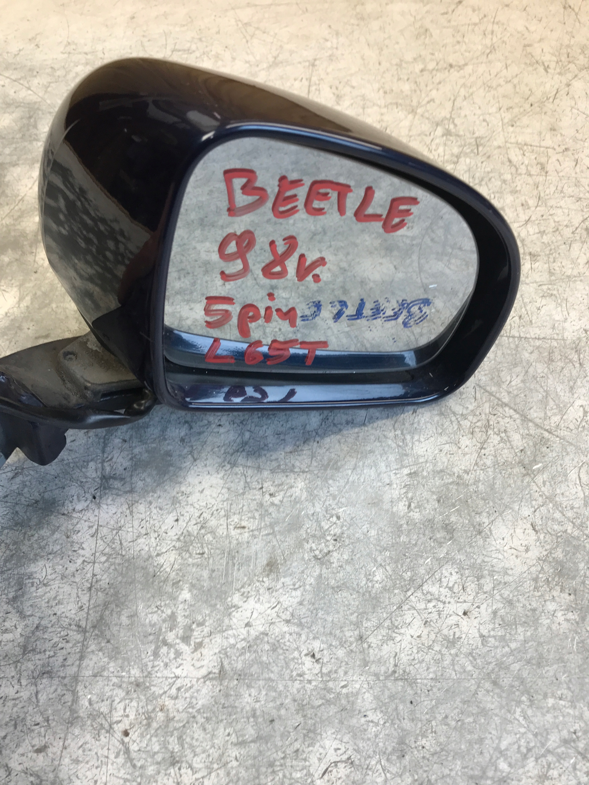 SPECCHIETTO RETROVISORE Destro 5 PIN VW BEETLE L65T