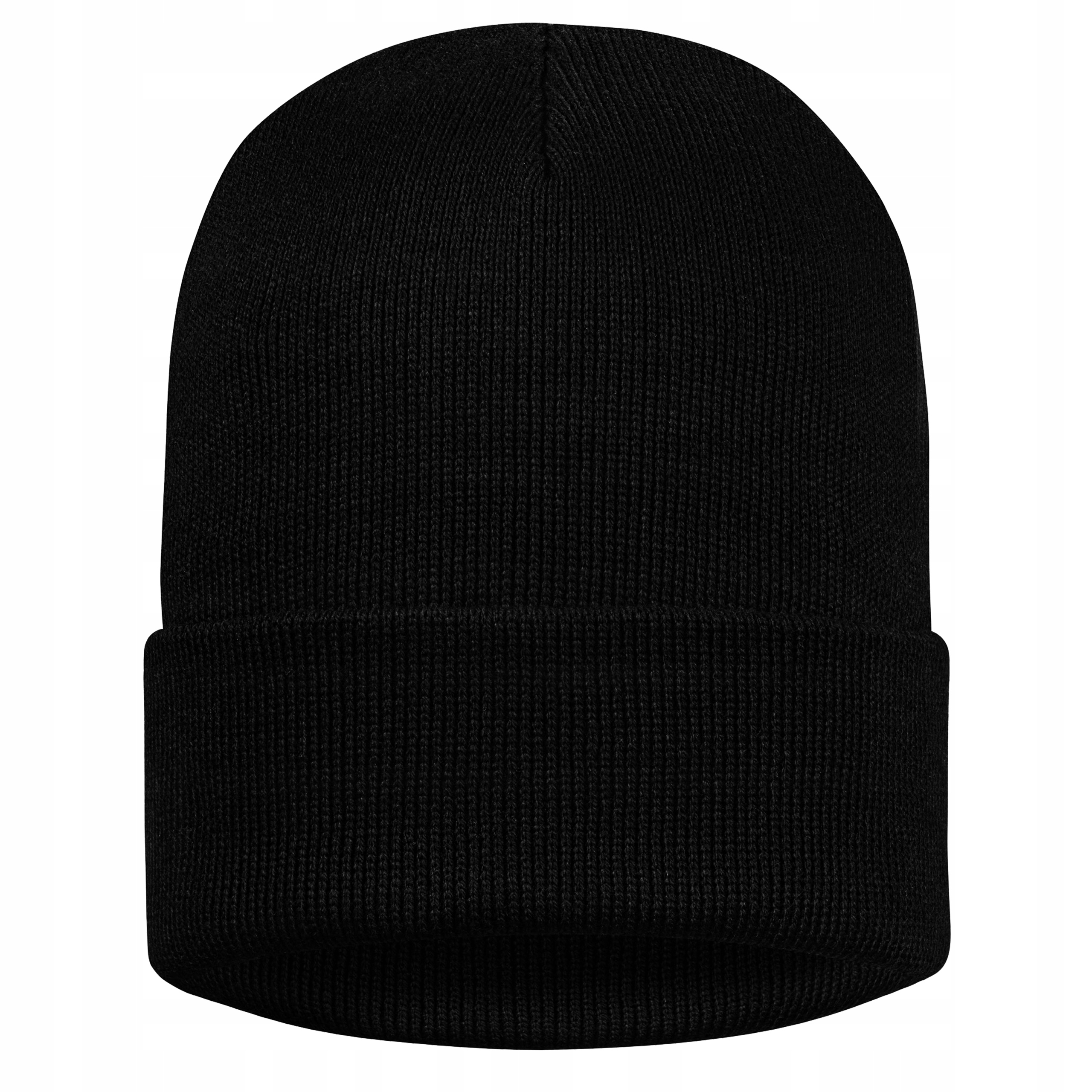 

Czapka beanie czapka wywijana czarna jesień/zima