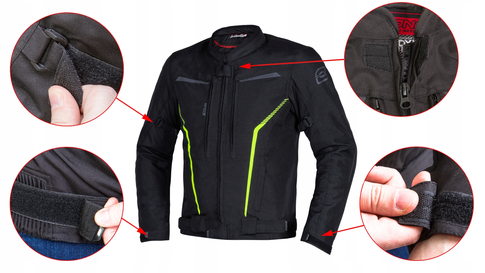 TEKSTYLNA KURTKA MOTOCYKLOWA OZONE DELTA IV r L Rozmiar L