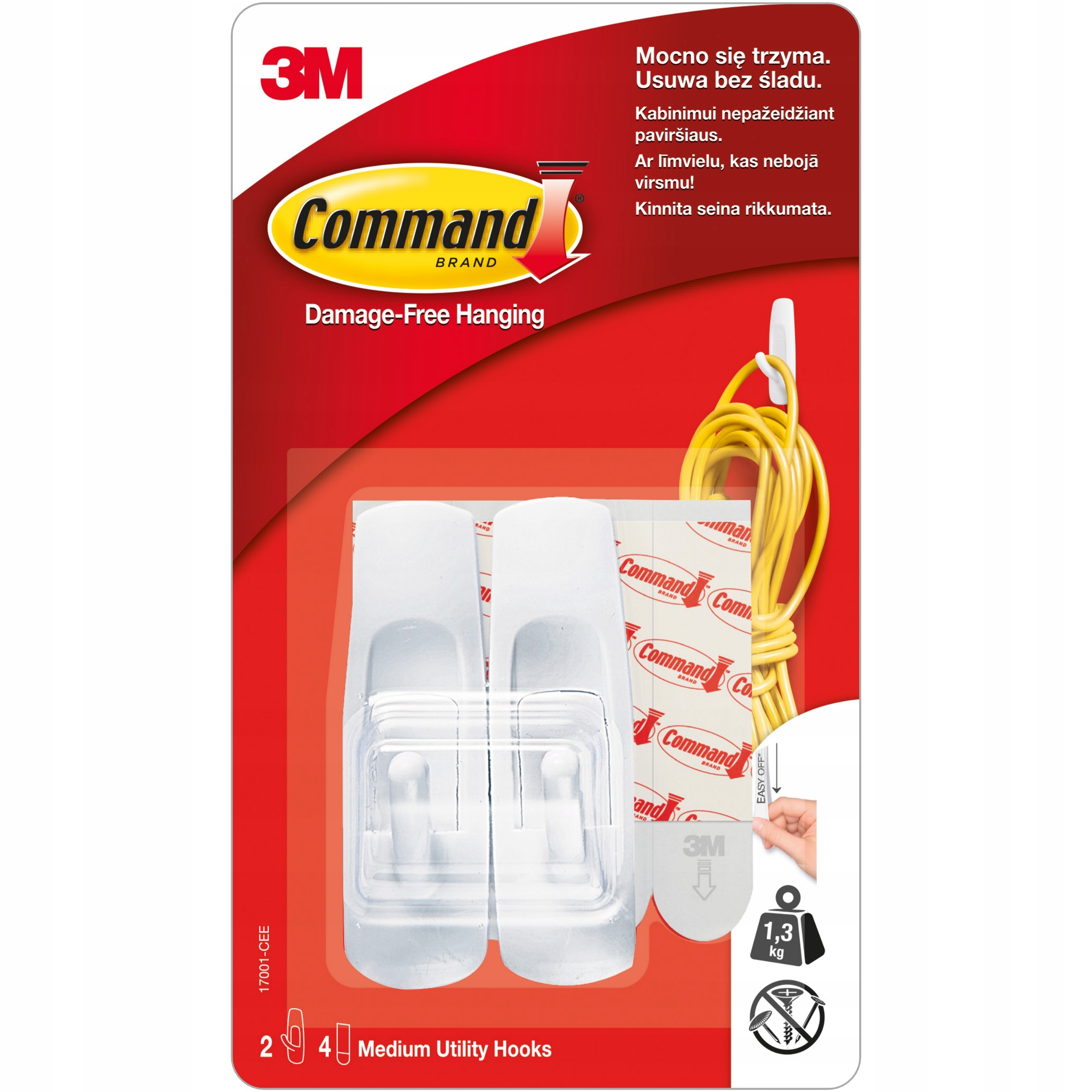 

Command 3M Haczyki Średnie 2 Szt 1,3 Kg 17001