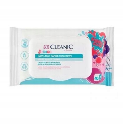 

Cleanic Papier toaletowy nawilżany Junior 40 sztuk