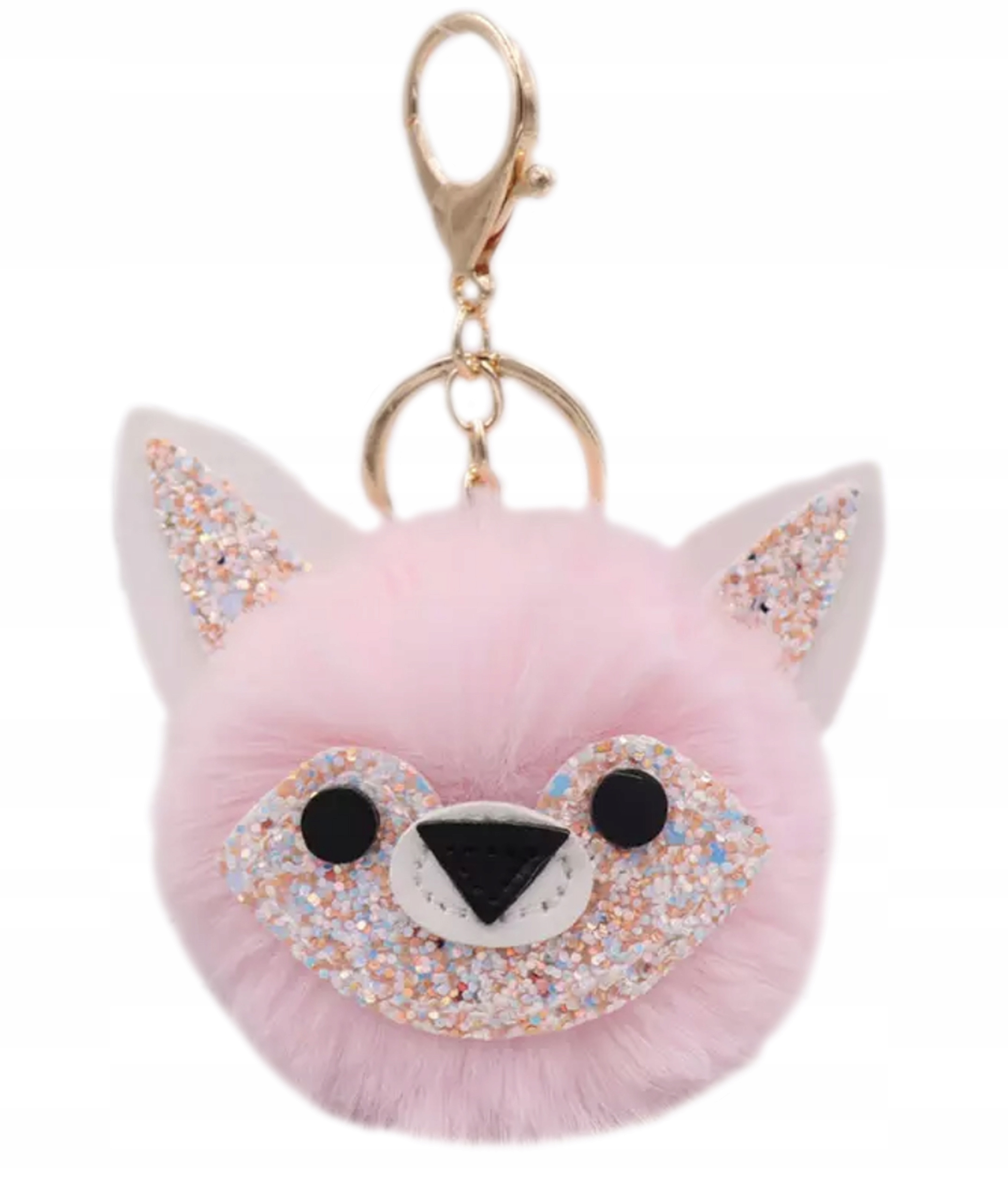 

Pompon Piesek Keychain Brelok Futerko