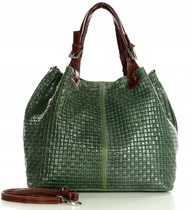 Modna torebka damska skórzany koszyk MARCO MAZZINI