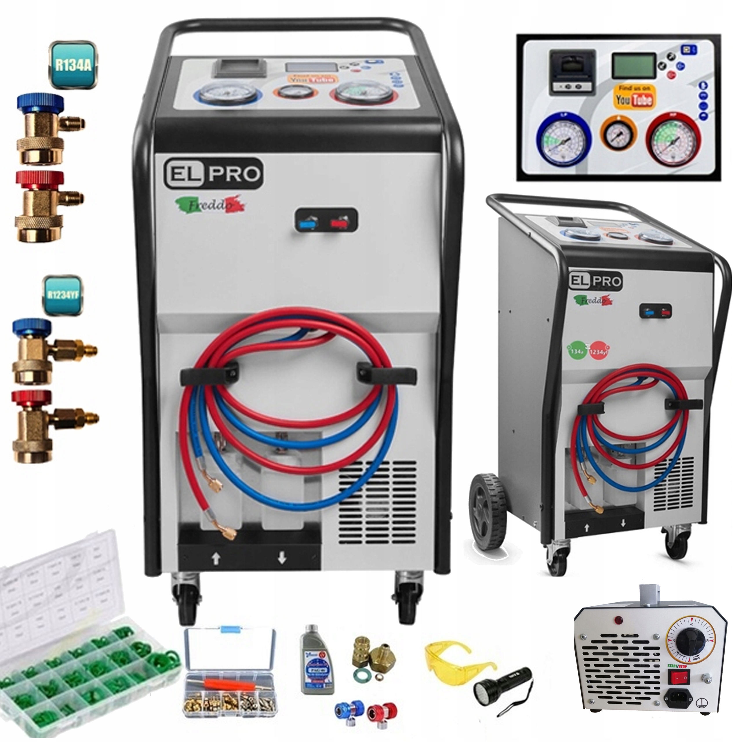 Stacja Klimatyzacji Freddo R134a/R1234yf + Ozonator ELPRO NEW