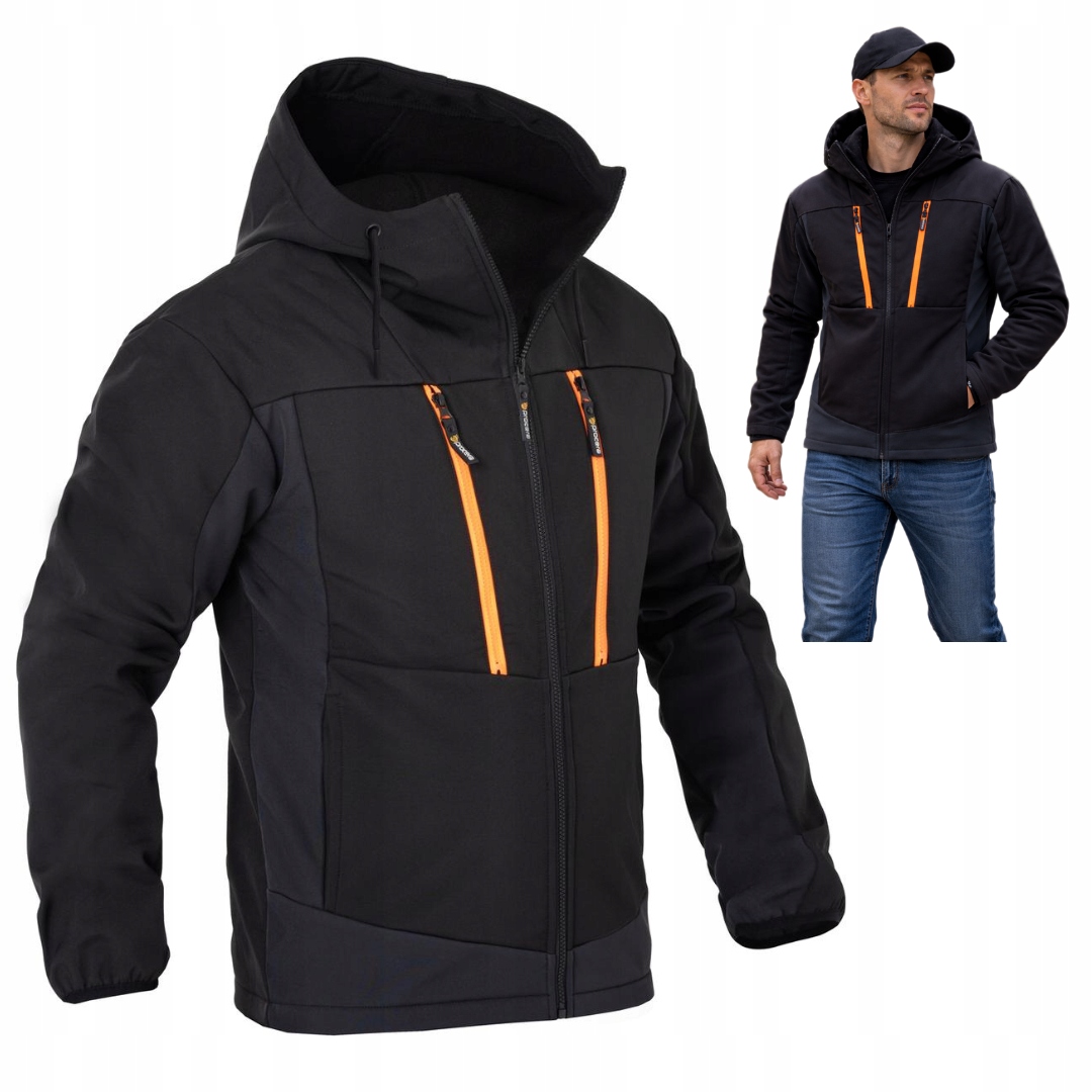 Kurtka męska softshell z kapturem kurtka wiosenna wodoodporna rozmiar M