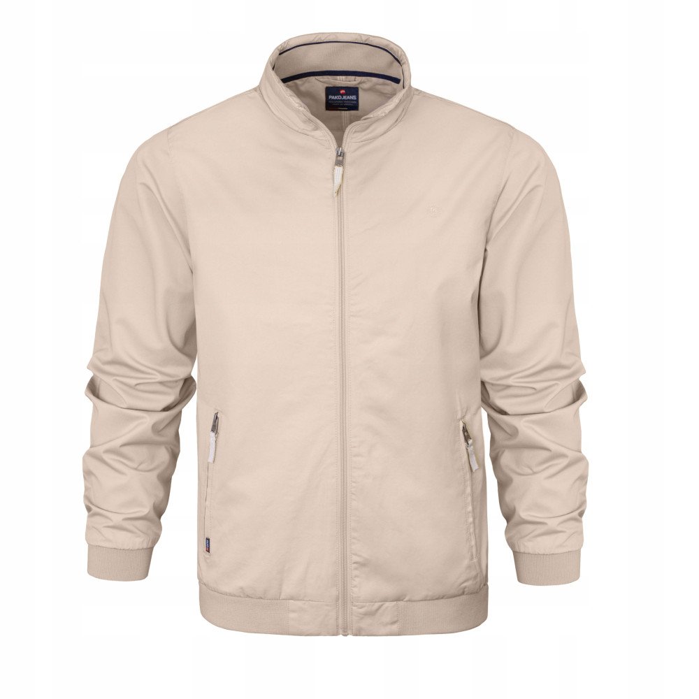 Bavlněná větrovka, přechodová pánská bunda -Pako Jeans béžová M