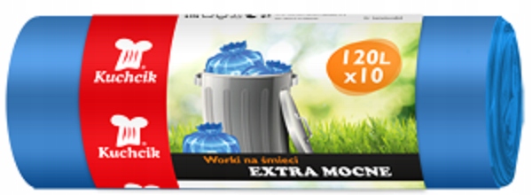 Levně 9X Kuchcik Ldpe Sanitární sáčky Extra silné Modré 120L 10 Kusů