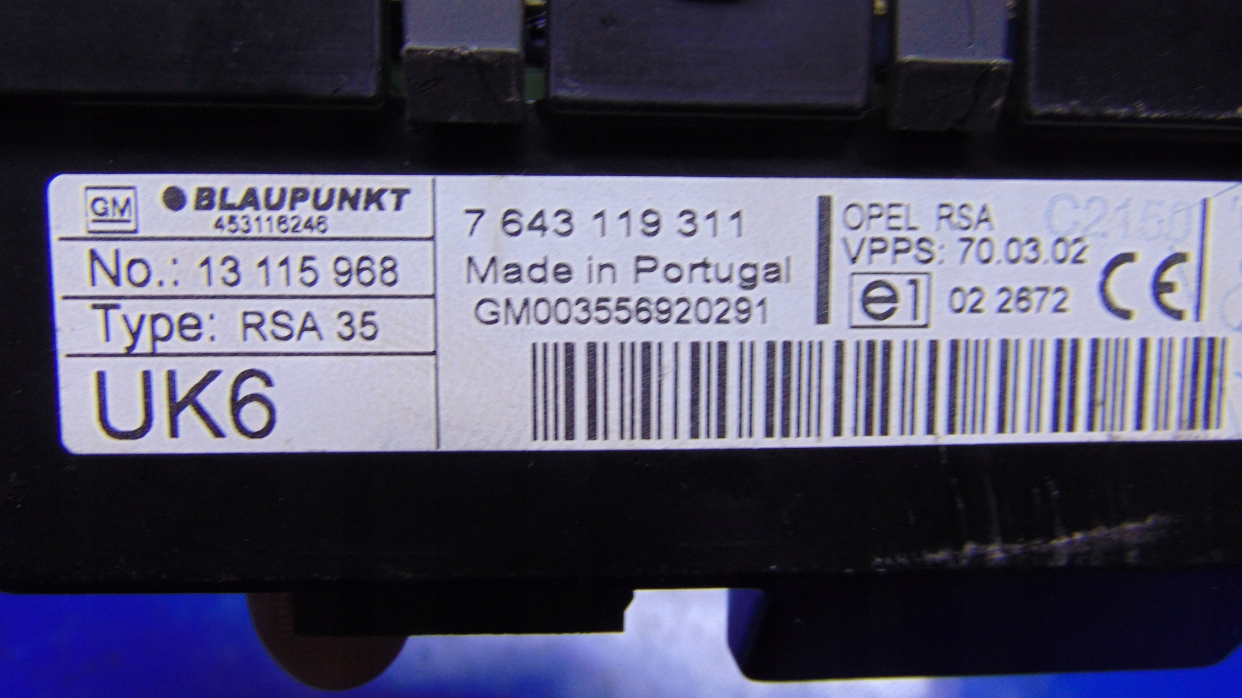 PANEL control unit OPEL ZAFIRA B 05-14 year