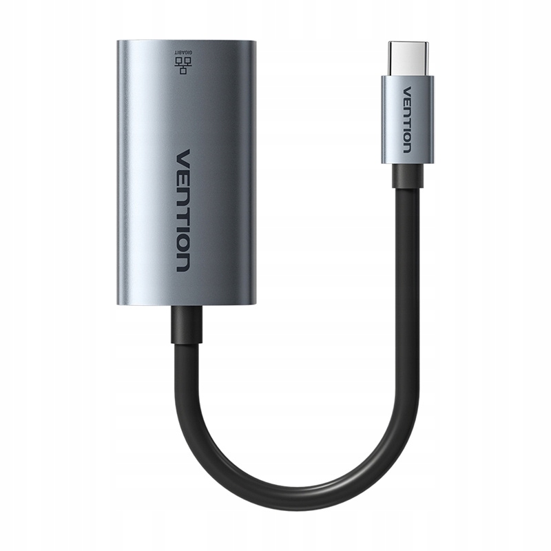 Vention Adapter USB-C do Gigabit Ethernet 0.15m RJ45 Aluminiowa Obudowa