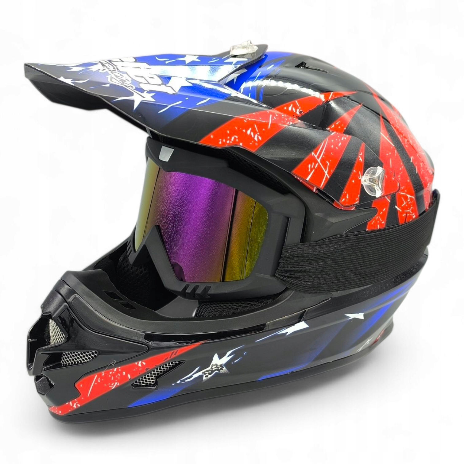 Kask Crossowy Na Crossa Motocykl Enduro Na Quada Atv Bmx Hulajnogę Gogle L