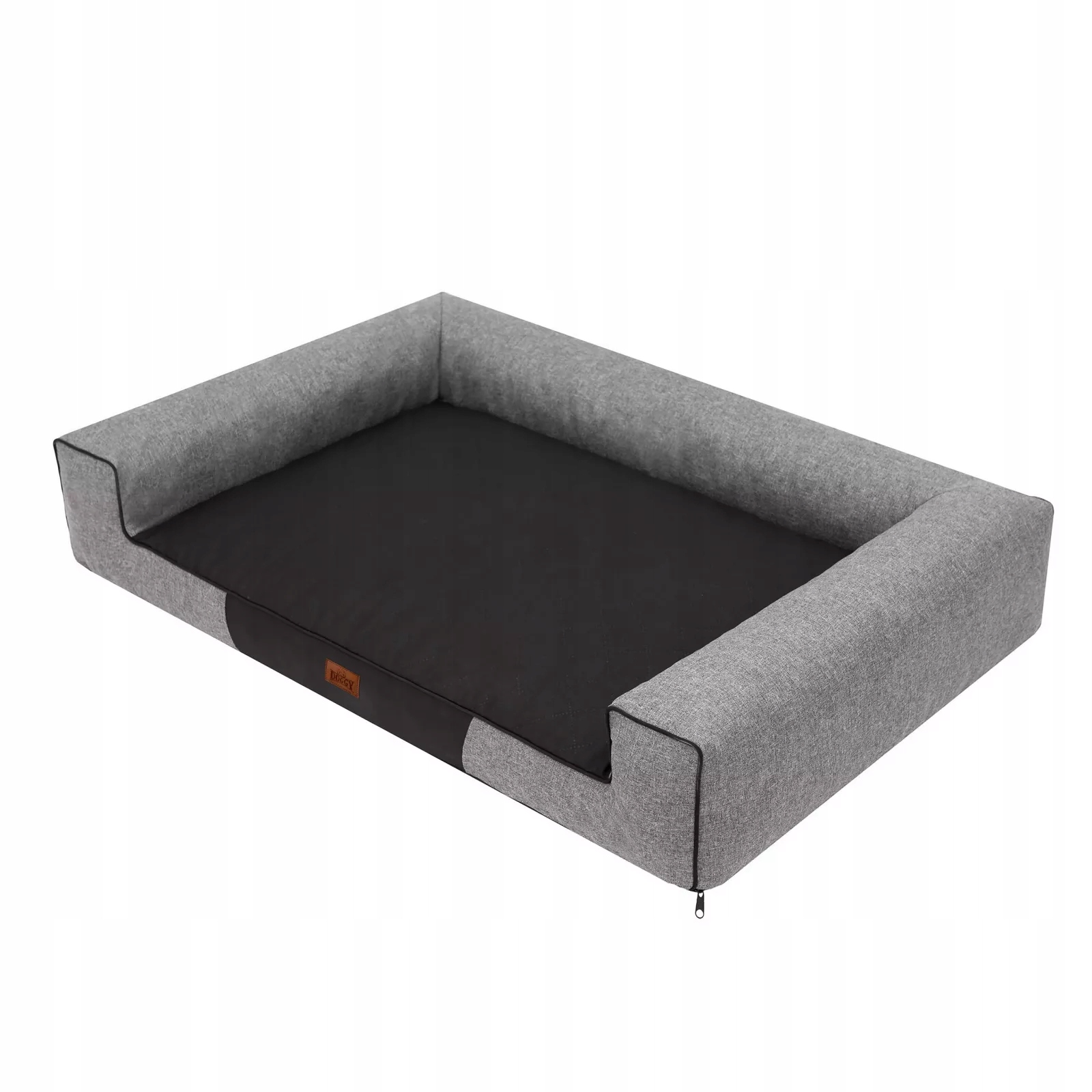 Levně Hobby Dog Pelíšek pro psa Victoria tmavě šedý Ekolen velikost L 80x55 cm