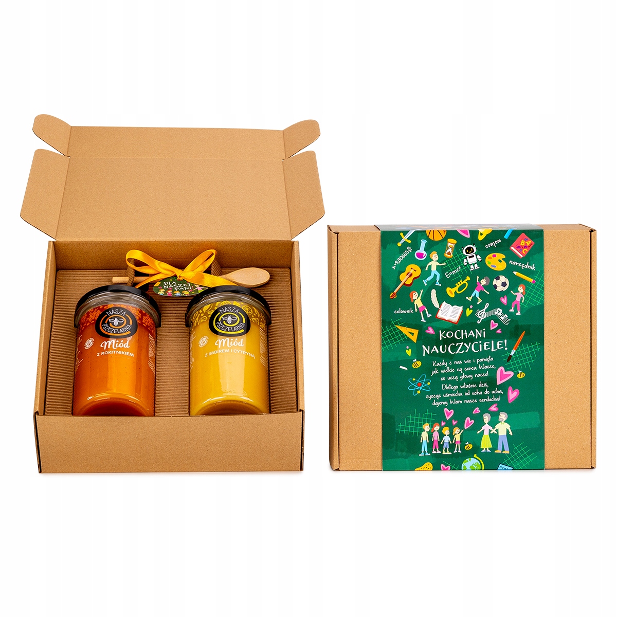 Levně Dárková Sada Ke Dni Učitelů 2x Med 650g Na Výběr V Krabičce
