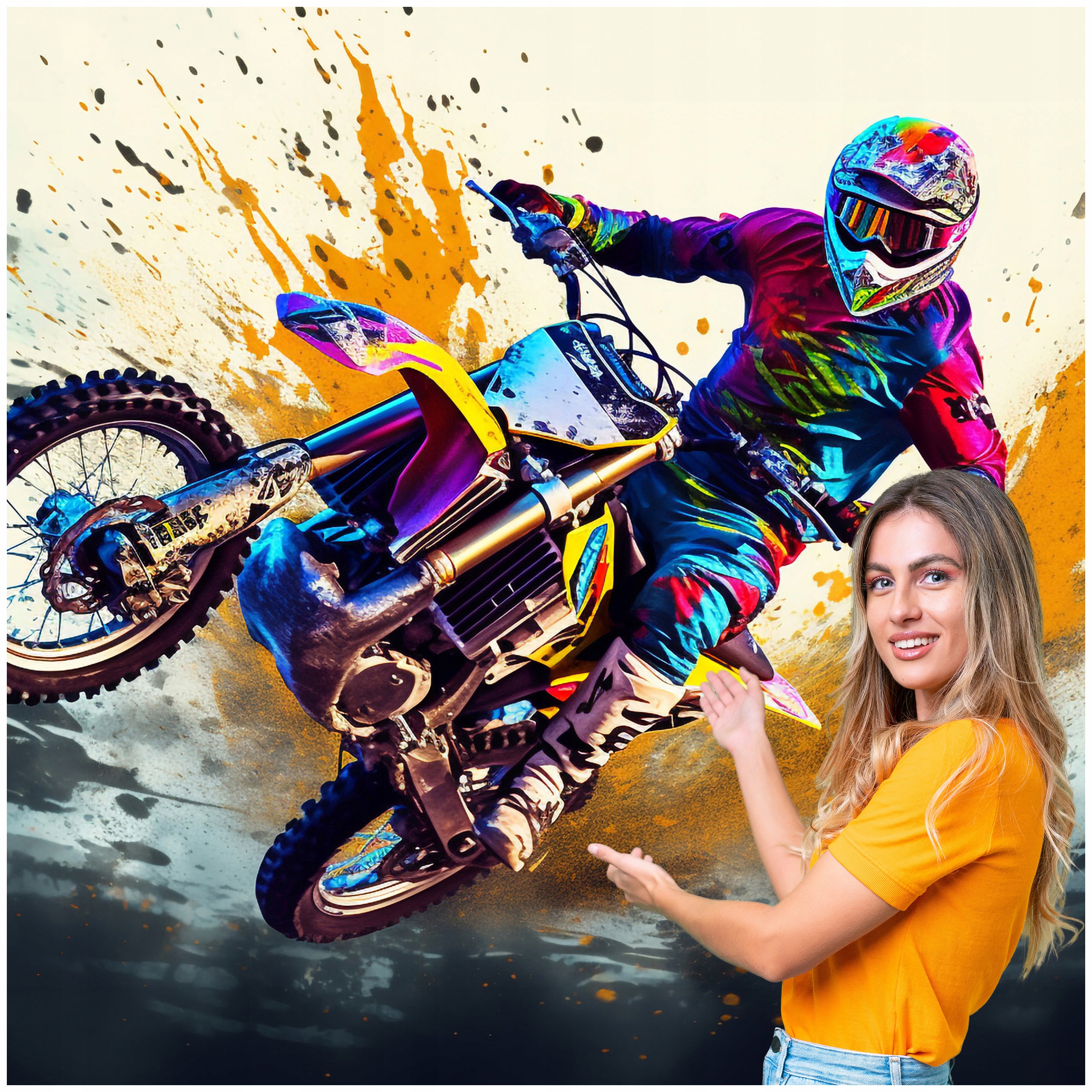 3D Fototapeta pro mládež Auto Motocykl 588x280 DMSM07F