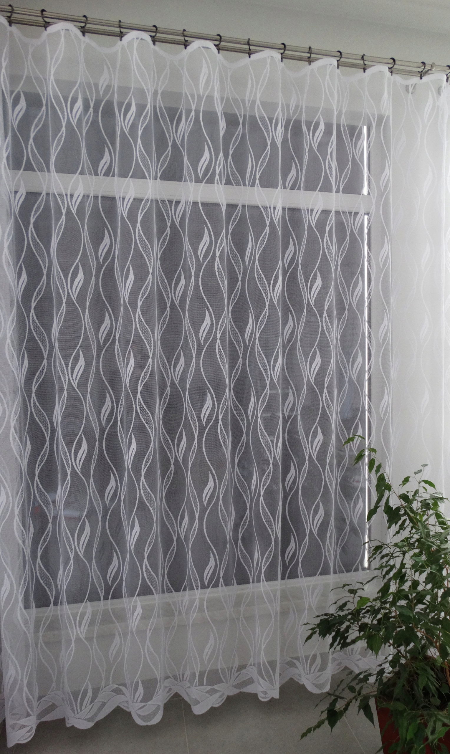 Mg Záclona žakár 95/100 Bílá 270x250 hotová s páskou