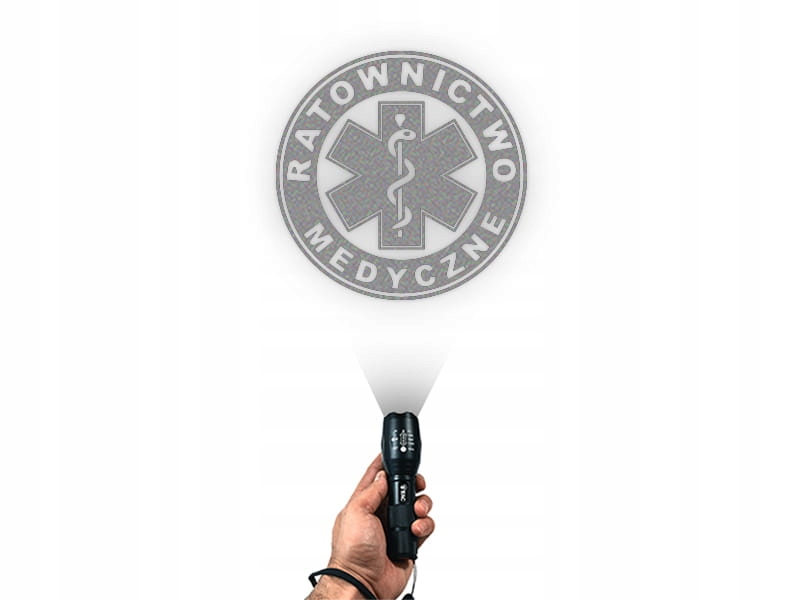 Naklejka Medyczna RATOWNICTWO MEDYCZNE + ESKULAP ODBLASKOWA Producent Inny