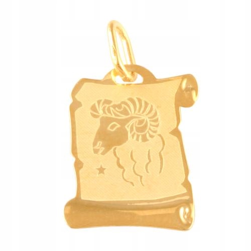 Zlatý přívěsek papyrus 585 Znamení Zvěrokruhu beran jako dárek 0,5 g s Beranem