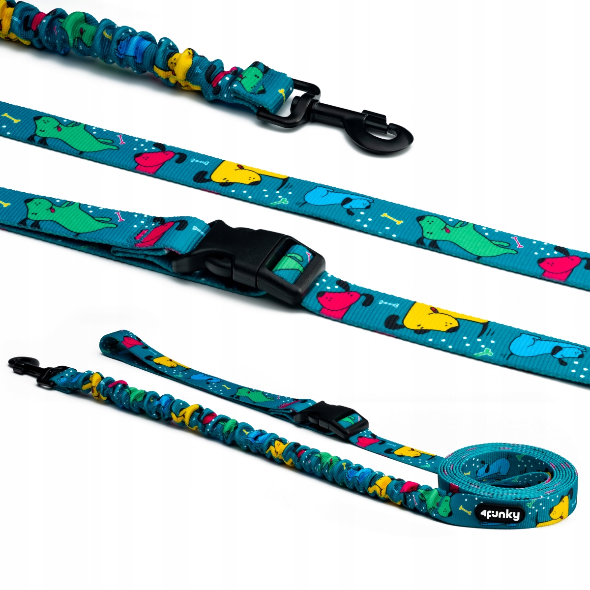 Levně Vodítko pro běhání s pásem pro psa 350 cm 4 Funky| Pawty Vibes