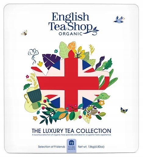 Levně English Tea Shop čaje s motivem Unie Jack, 72 ks v plechovce