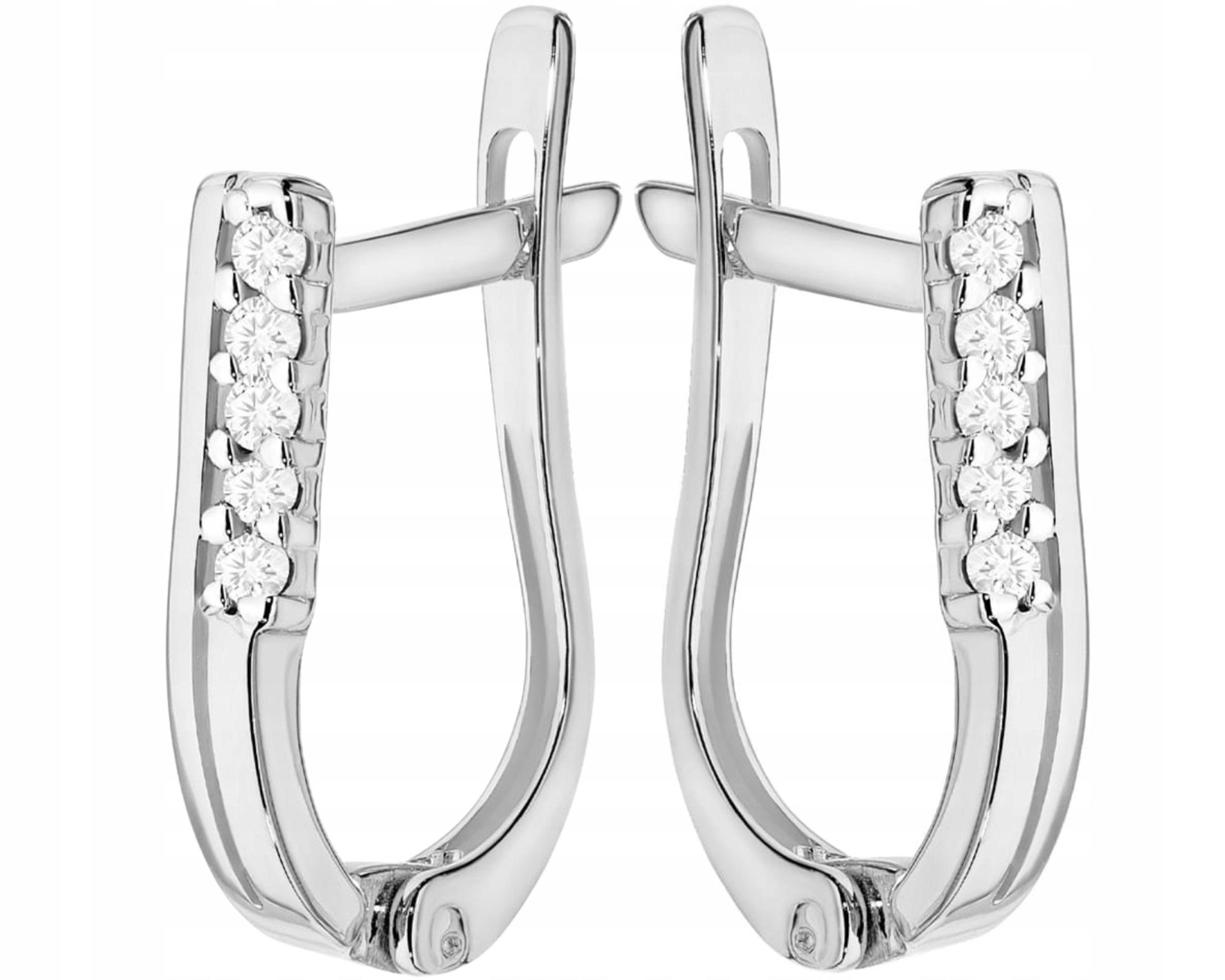 Zlaté náušnice s brilianty na anglickém zapínání