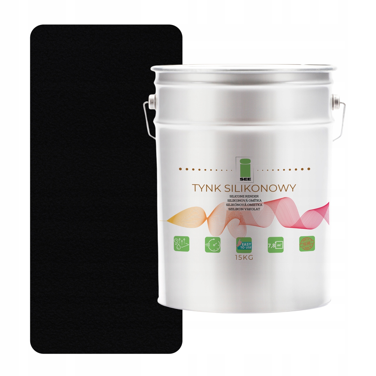 Silikónová Omietka 9005 Fasádna Vonkajšia Čierna 1.0 MM Premium 15 Kg