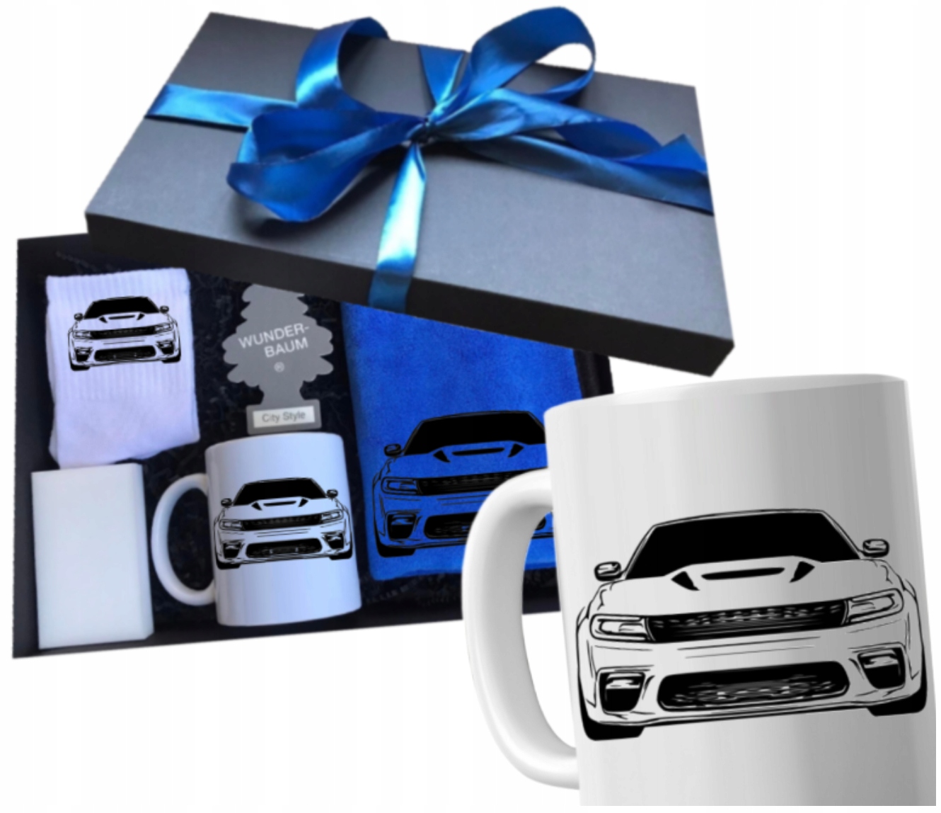 Sada automobilového hrnku pro řidiče auta Dodge Charger dárek pro fanouška