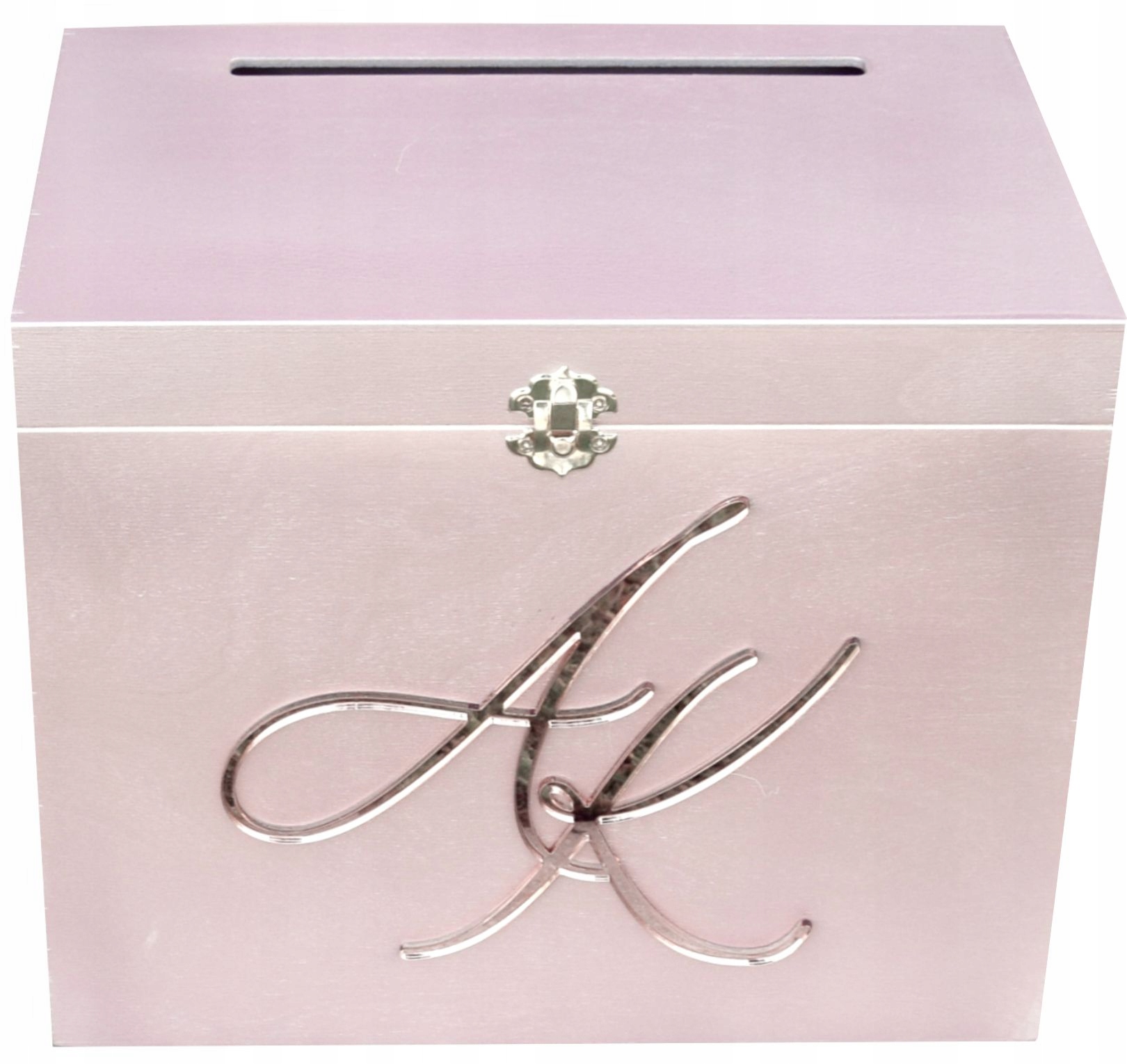 

Duże Pudełko na Koperty różowe złoto ślub glamour