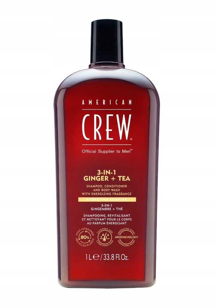 American Crew CL 3in1 Ginger&Tea – šampon, kondicionér, sprchový gel 1000
