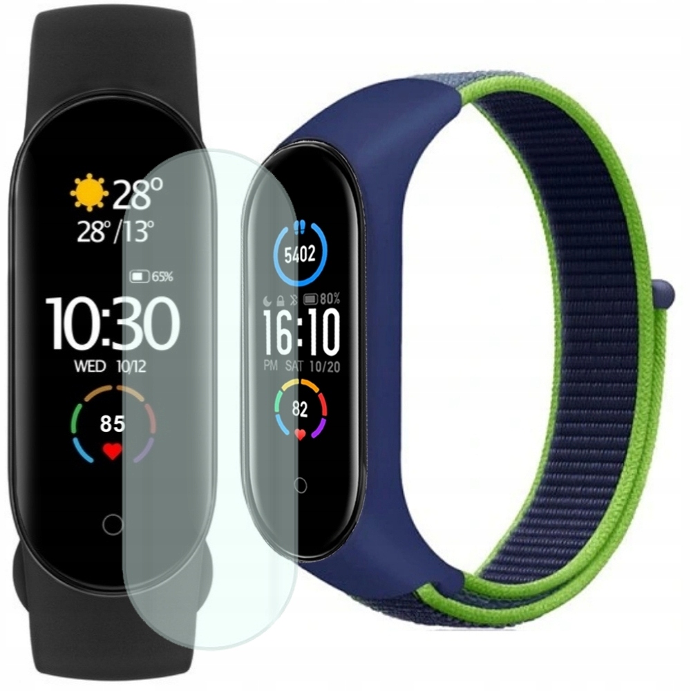 

Xiaomi MI Band 5 Opaska + Folia + Kolorowy Pasek
