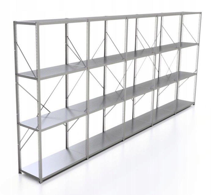 REGAŁ PÓŁKOWY OCYNKOWANY MODUŁ 195x455x40 4 PÓŁKI