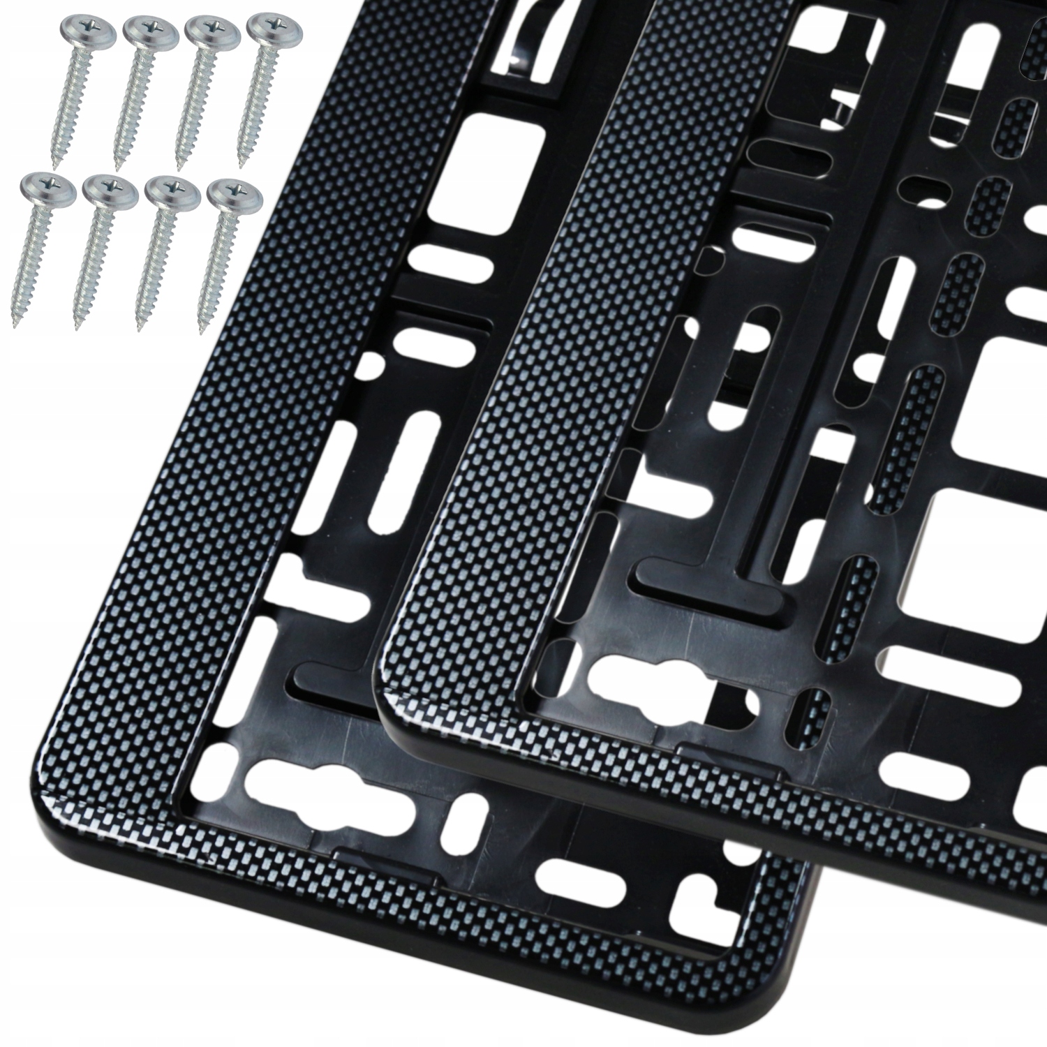RAMKI POD TABLICE REJESTRACYJNA CARBON ZEST 2 SZT + 8 szt wkrętów Producent Utal