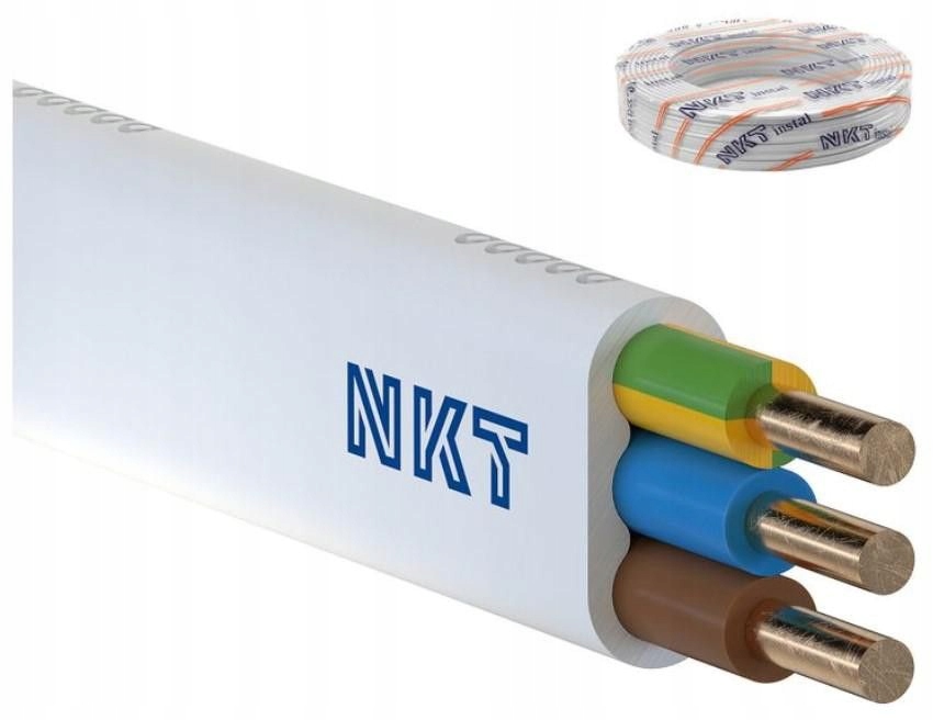 Przewód YDYp 4x1,5mm2 Nkt płaski instalacyjny 100m