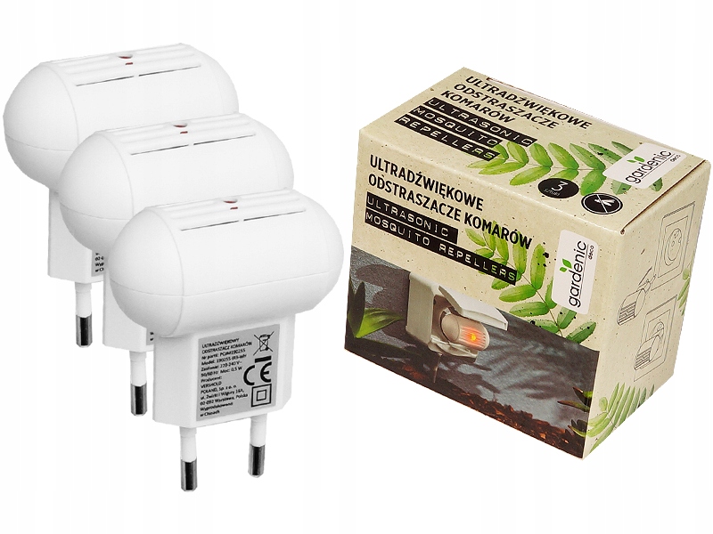 

Gardenic Ultradźwiękowy Odstraszacz Komarów 3 Szt