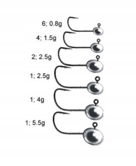 Główka jigowa DRAGON V-POINT MICRO 4 2,5g 5sztuk Model V-POINT MICRO