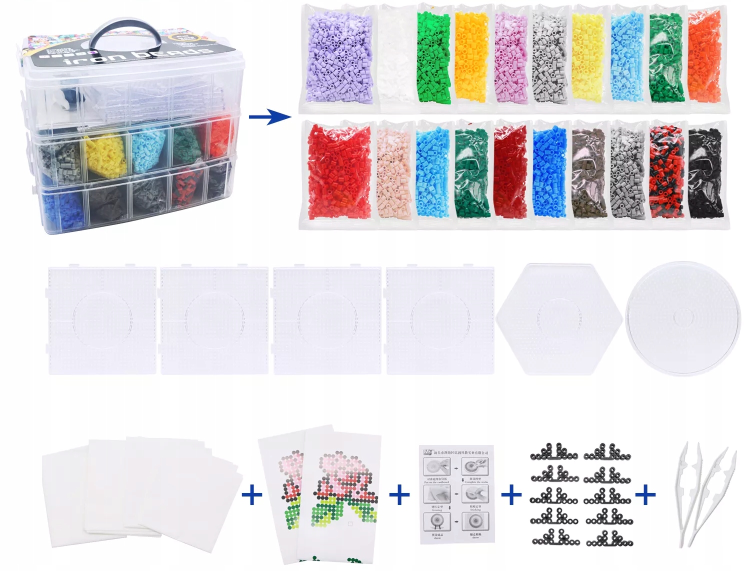 KORALIKI DO PRASOWANIA PRASOWANKA 16000 SZT ZESTAW