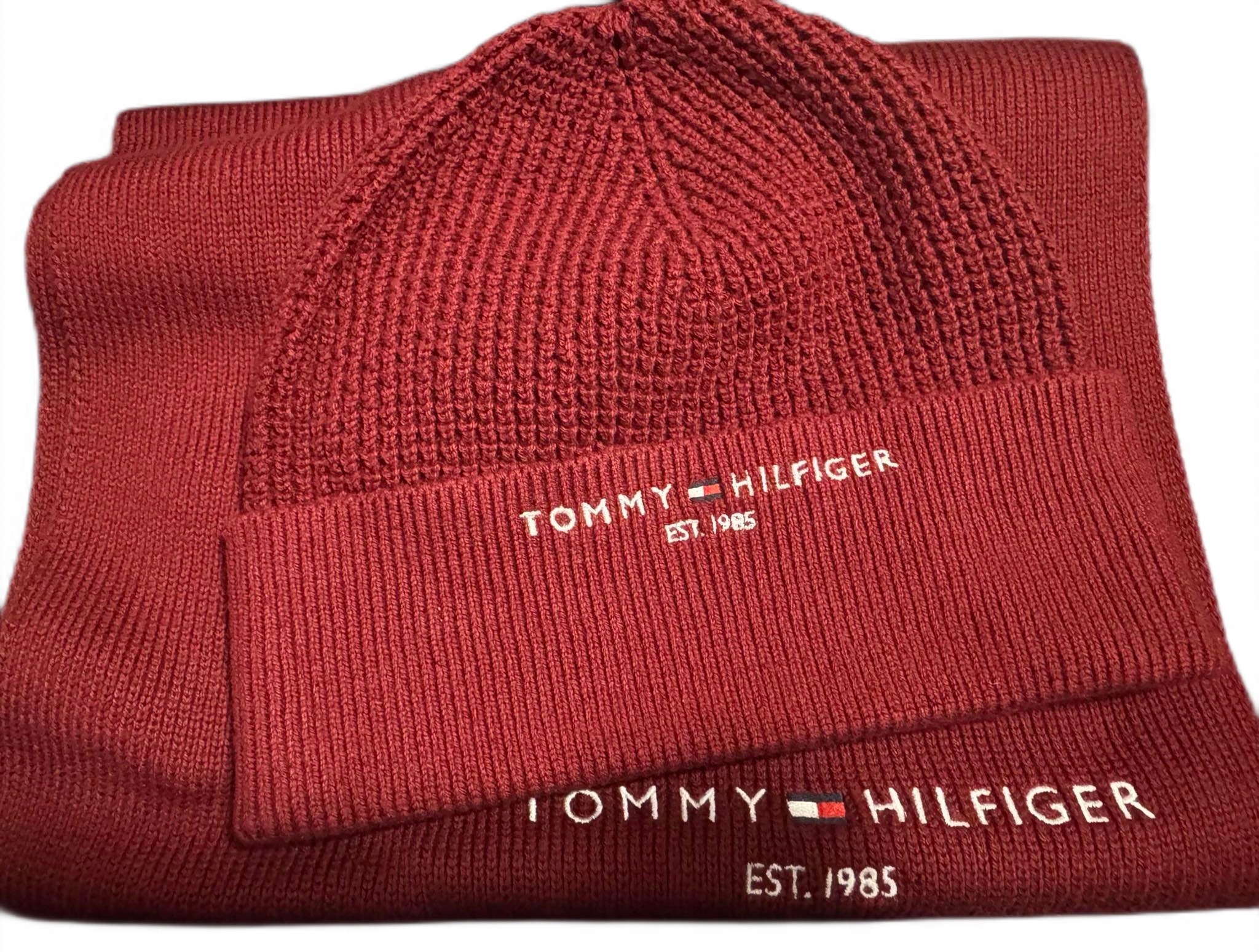 Sada Tommy Hilfiger Čepice A Šála Zimní Set Dárková Sada Unisex