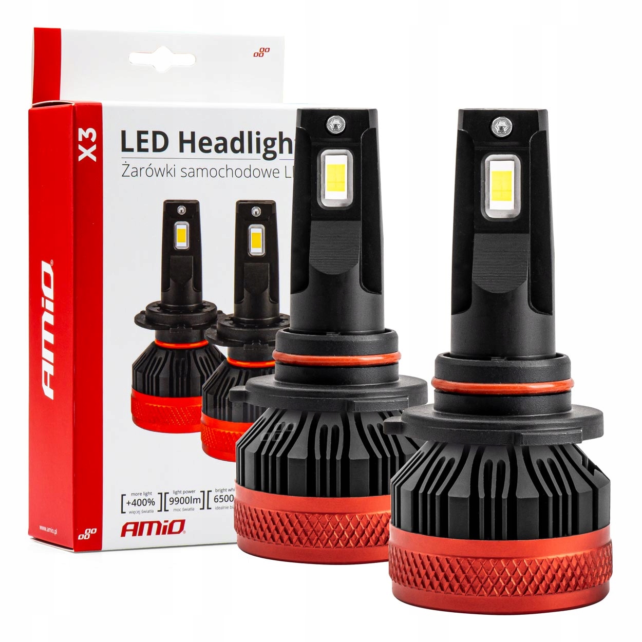 Led žiarovky HB4 9006 Canbus 6500K 9900lm AMiO X3