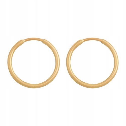 Náušnice ze zlata 585, kolečka 1.3g, šířka 0.8 mm, značkové, ideální jako dárek 14k