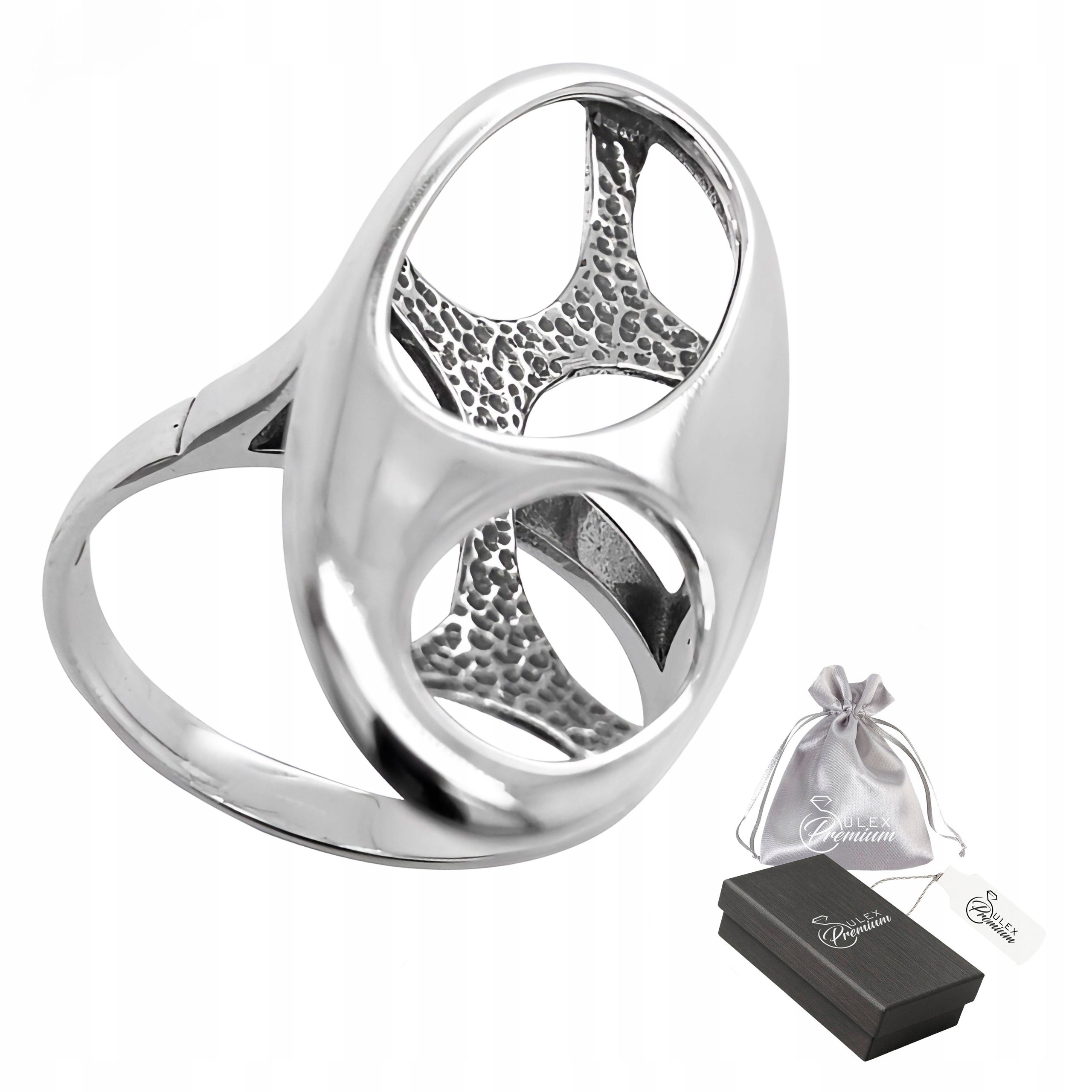 Prstýnek ryzost 925 Prsten s oválným ažurovým prvkem vel.